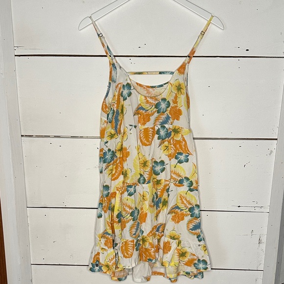Roxy Hibiscus Floral Spaghetti Strap Mini Dress - Picture 2 of 10
